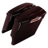 HR3 Midnight Crimson 5" Stretched Extended Saddlebags For Harley Touring 2014-2023